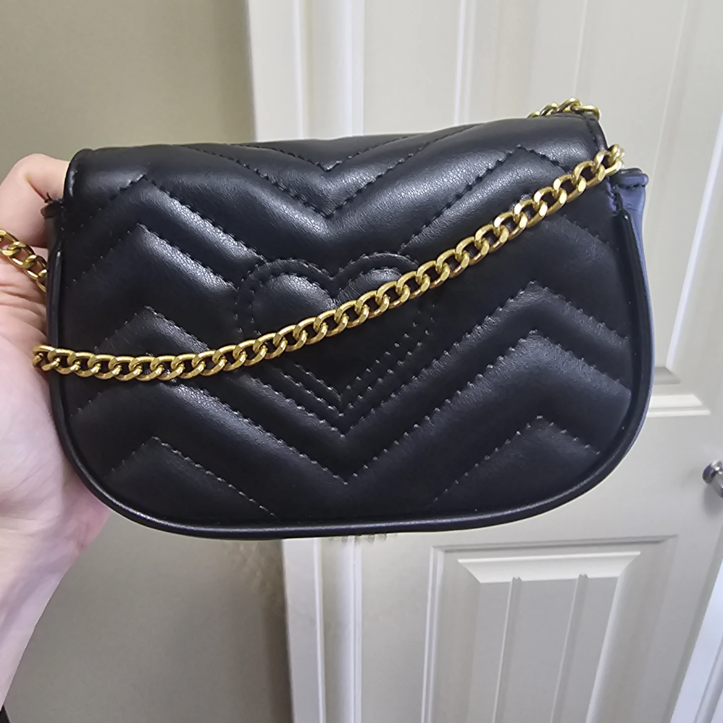 Black Quilted Leather Mini Bag - photo 2
