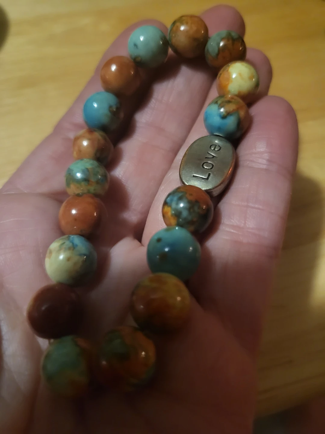 Beaded Bracelet with "Love" Charm - photo 2