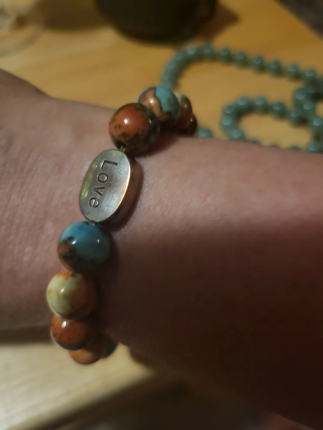 Beaded Bracelet with "Love" Charm - photo 4