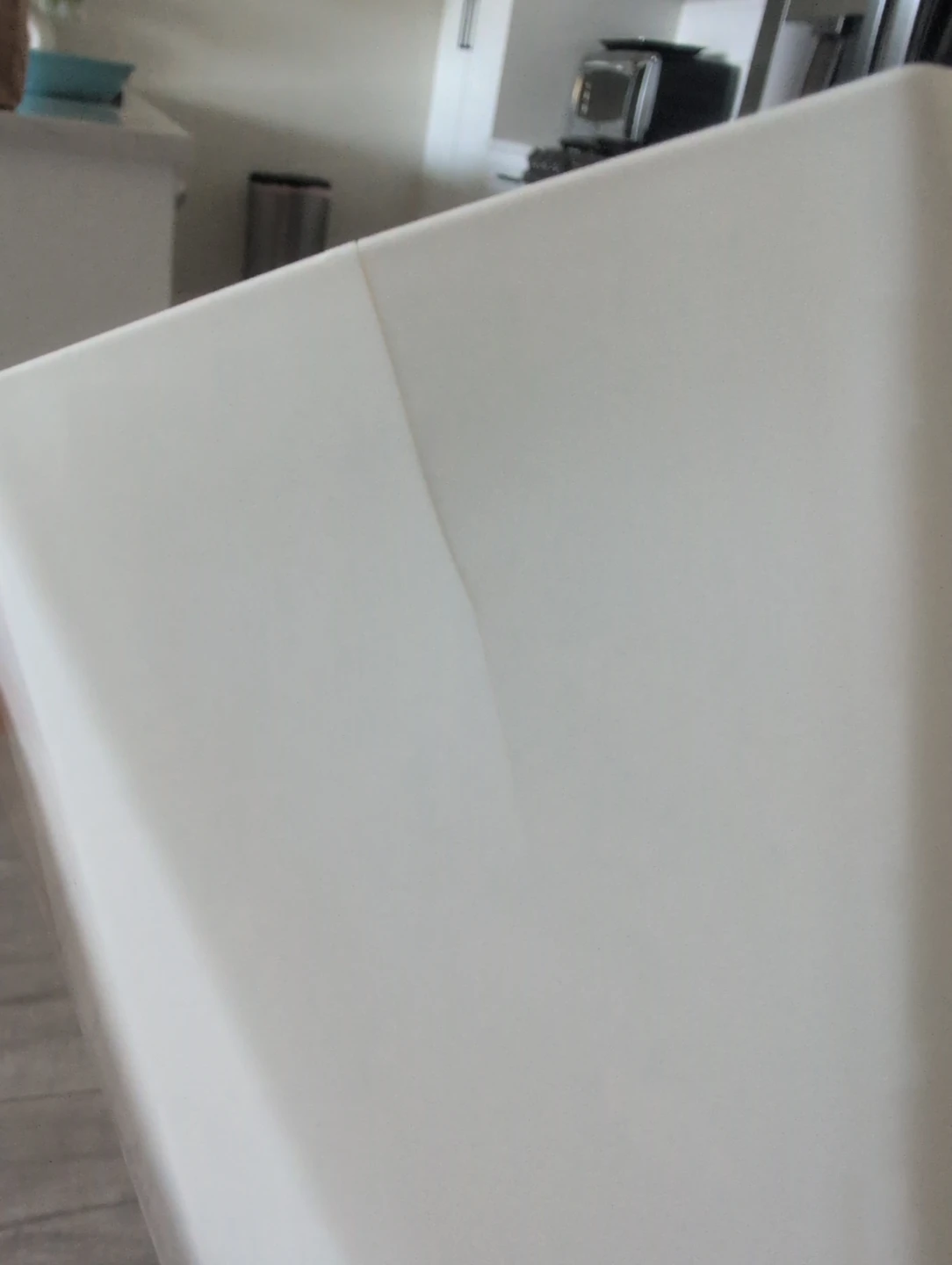 White Geometric Waste Bin - photo 2
