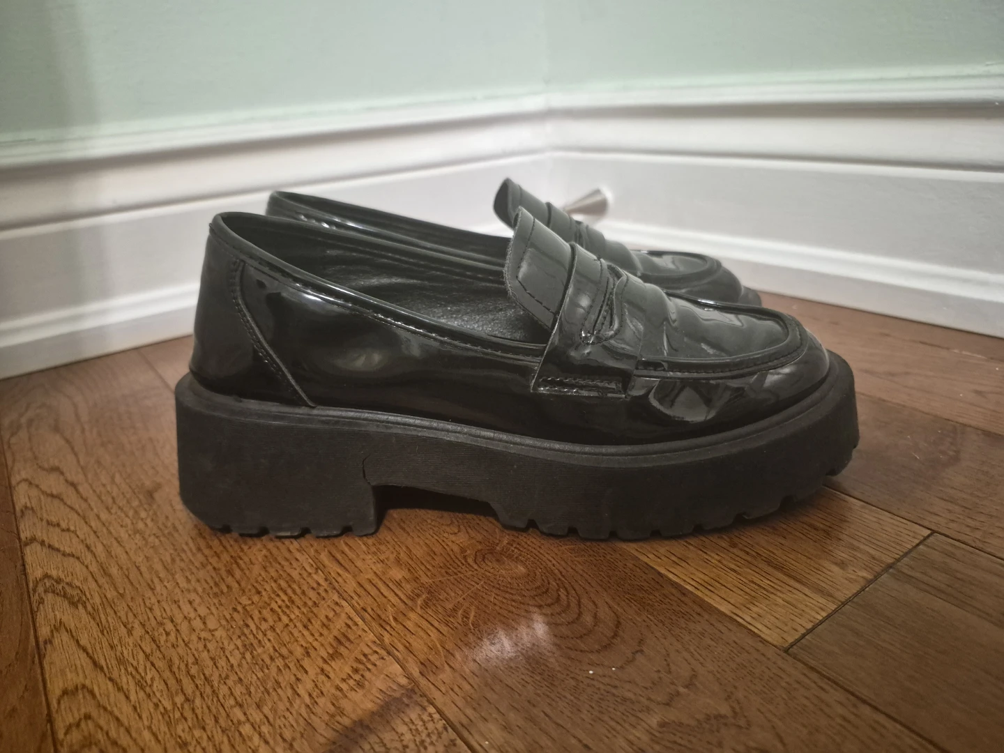 Refuge Black Patent Loafers