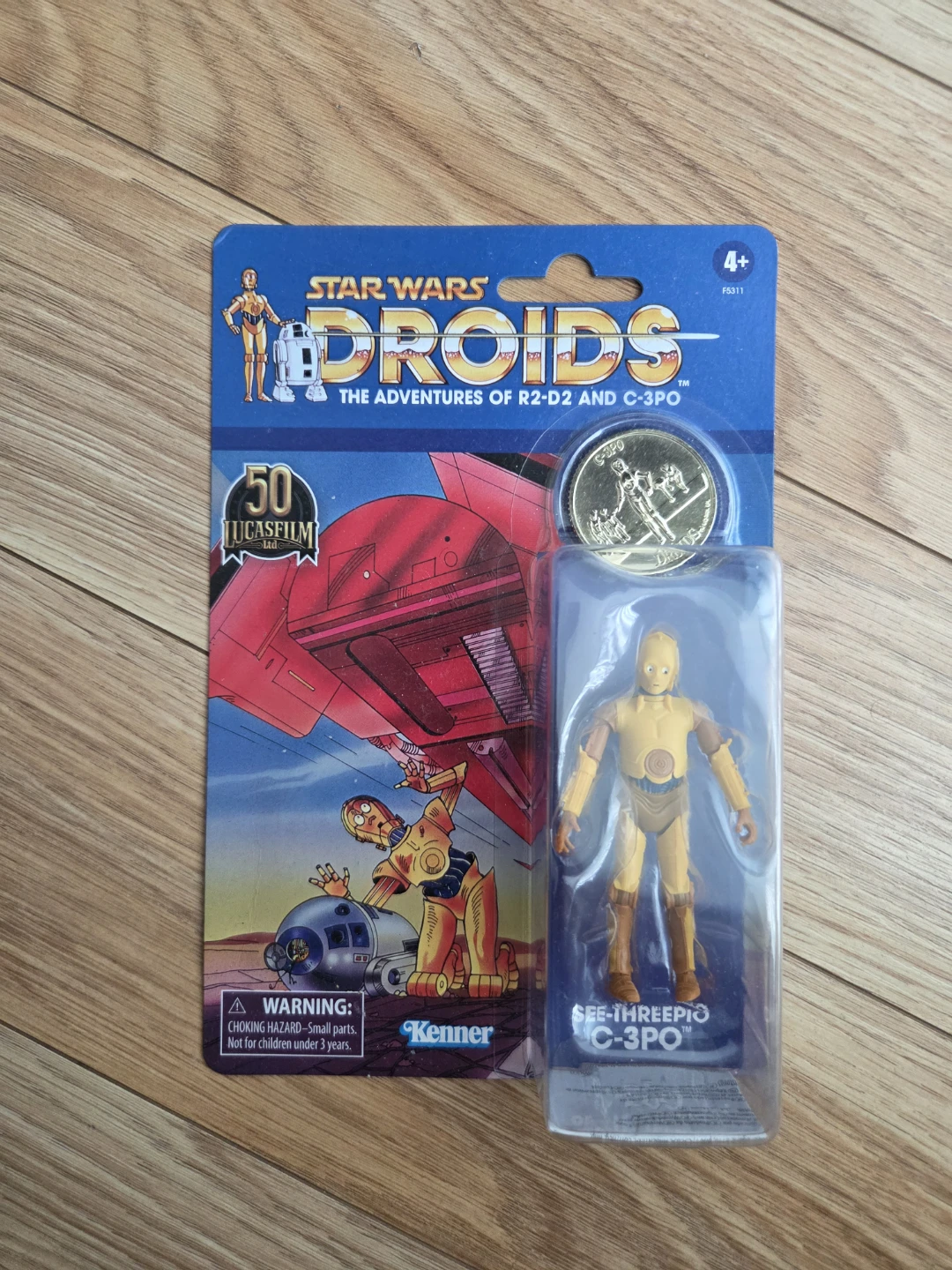 Kenner Star Wars Droids C-3PO Action Figure with Coin