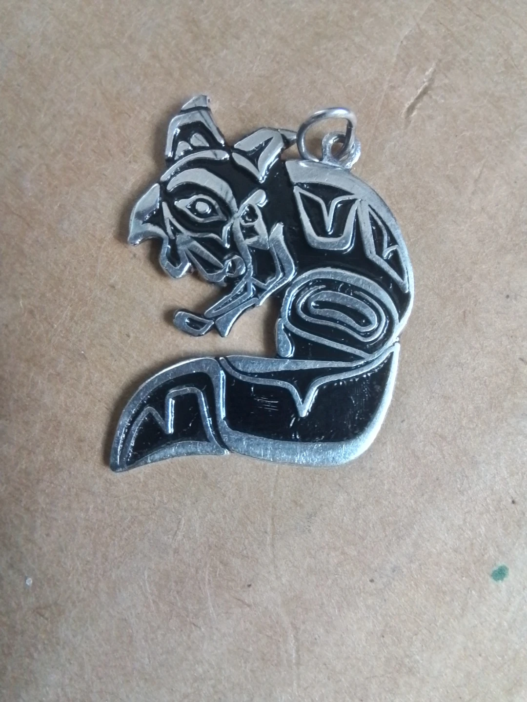 Northwest Coast Style 925 Sterling Silver Indigenous Fox Pendant - photo 2