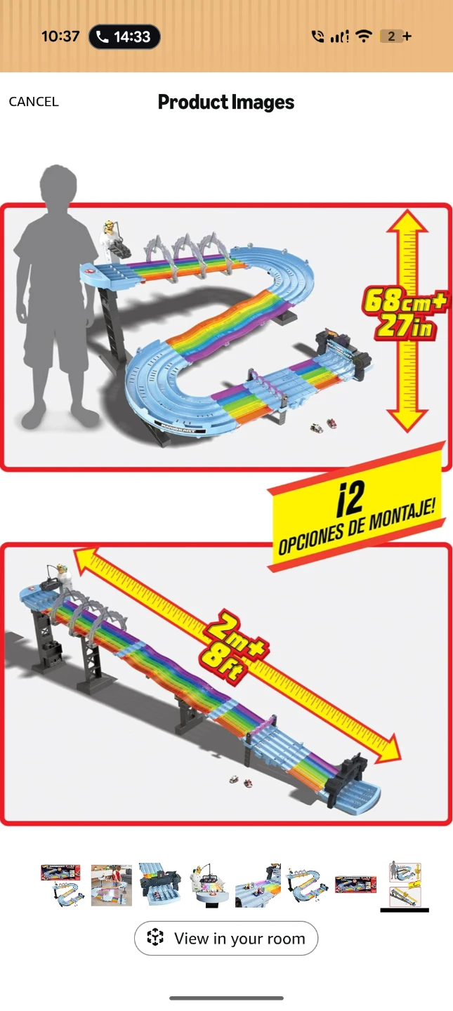 Hot Wheels Mario Kart Rainbow Road Track Set - photo 2