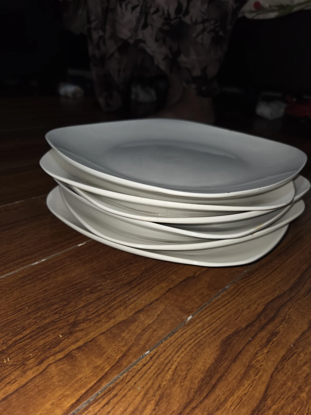 Set of 6 White Square Plates - photo 2