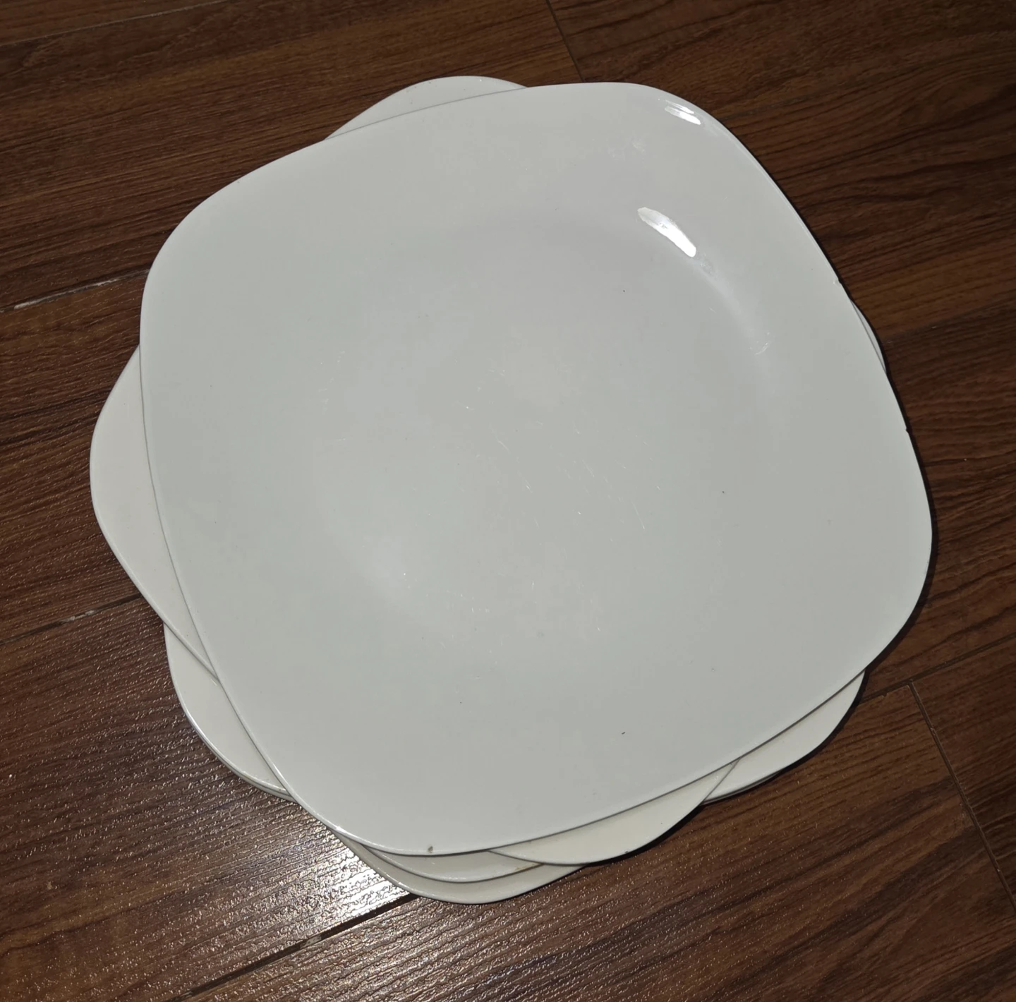 Set of 6 White Square Plates - photo 4