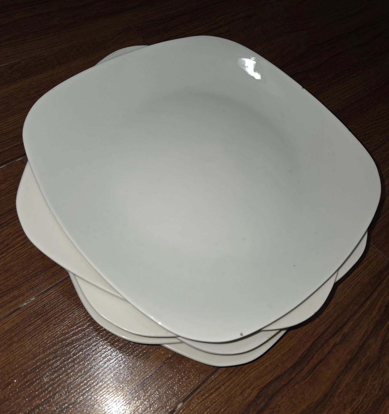 Set of 6 White Square Plates - photo 5