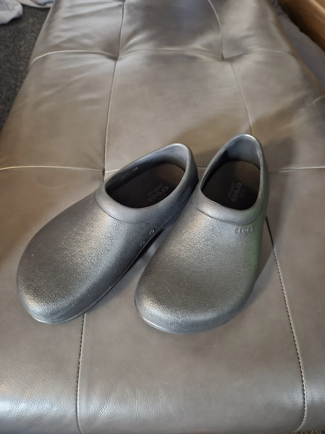 Crocs On The Clock Work Slip-On Shoes - Black - photo 4