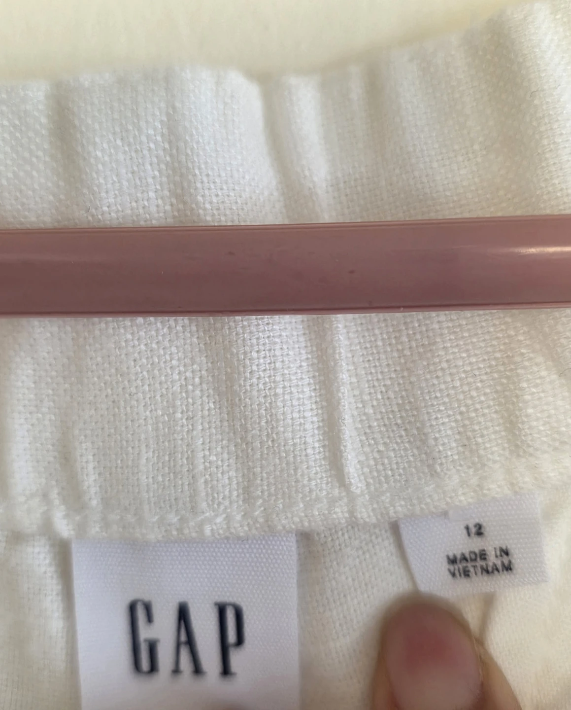 New GAP White Linen Cotton Wide Leg Pants - photo 4