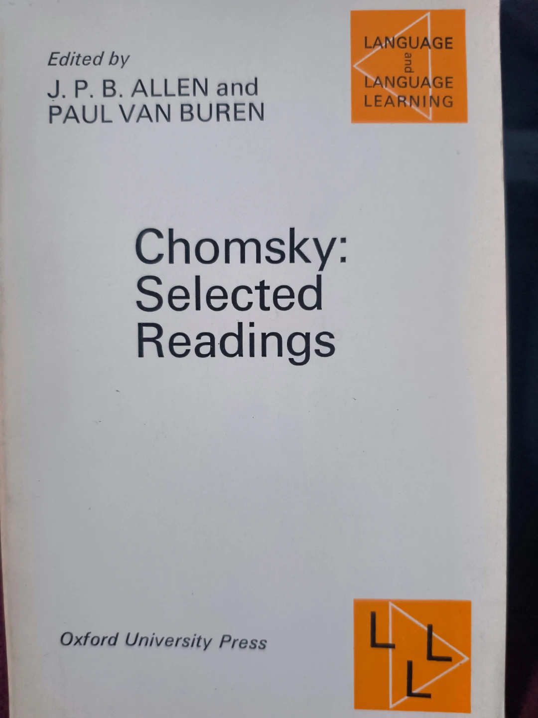 Chomsky: Selected Readings, softcover 1975
