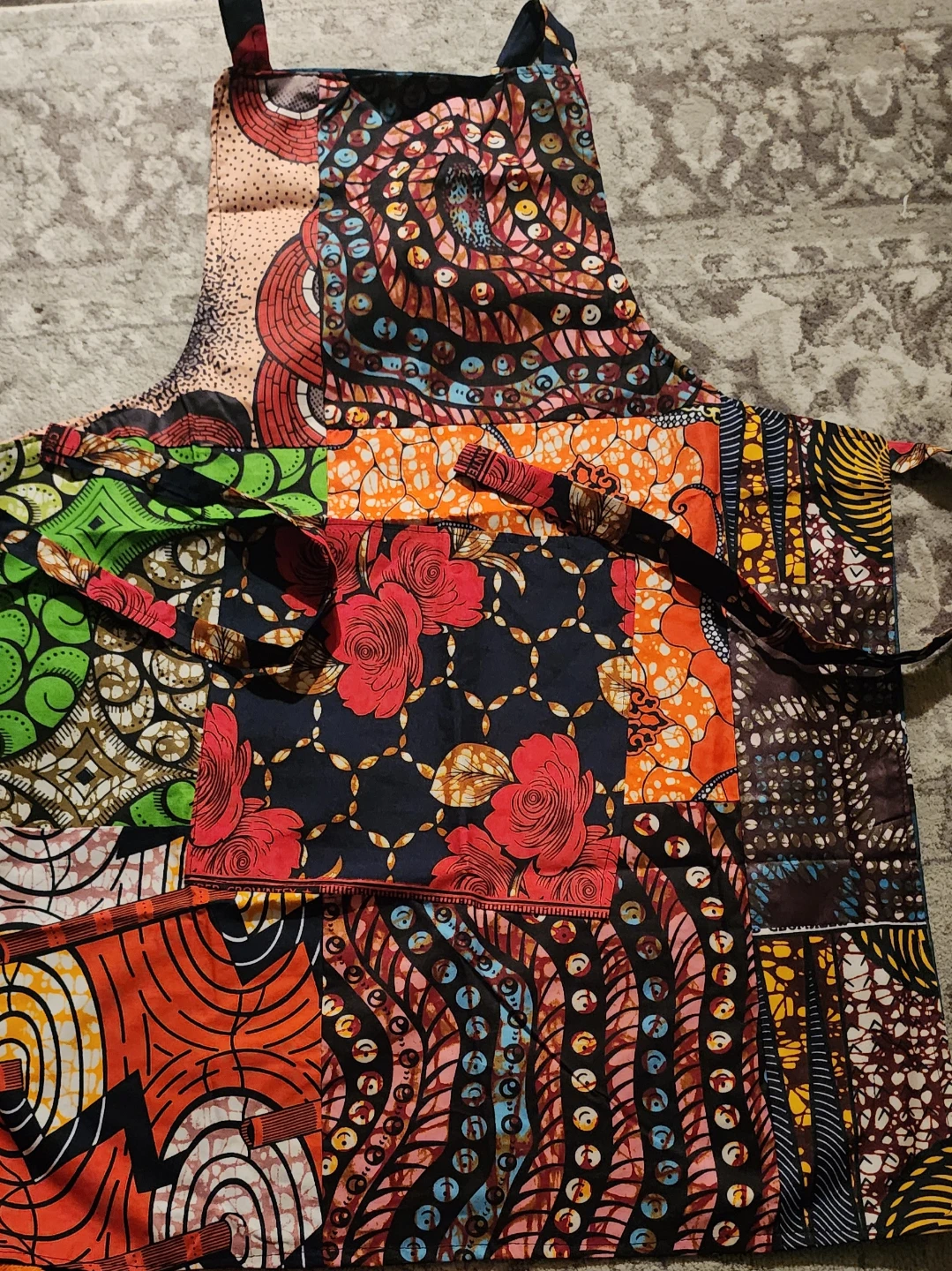 African Hand made African Print Aprons for BBQ"S or Cooking - photo 2