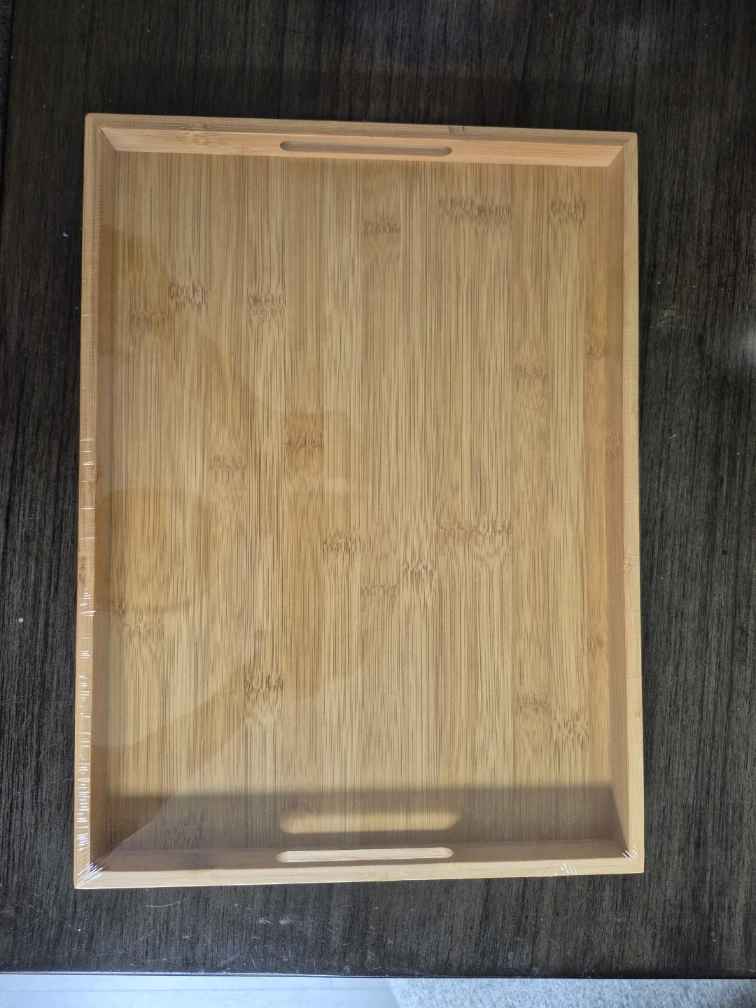Bamboo Serving Tray with Handles - photo 2