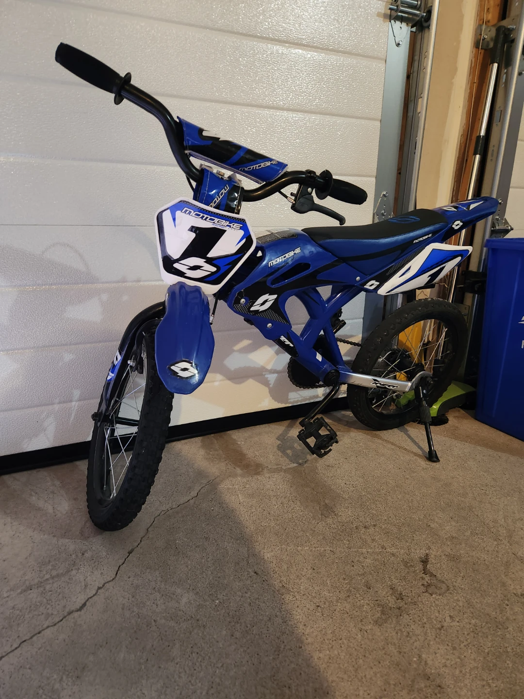 Blue Motobike Kids Bicycle