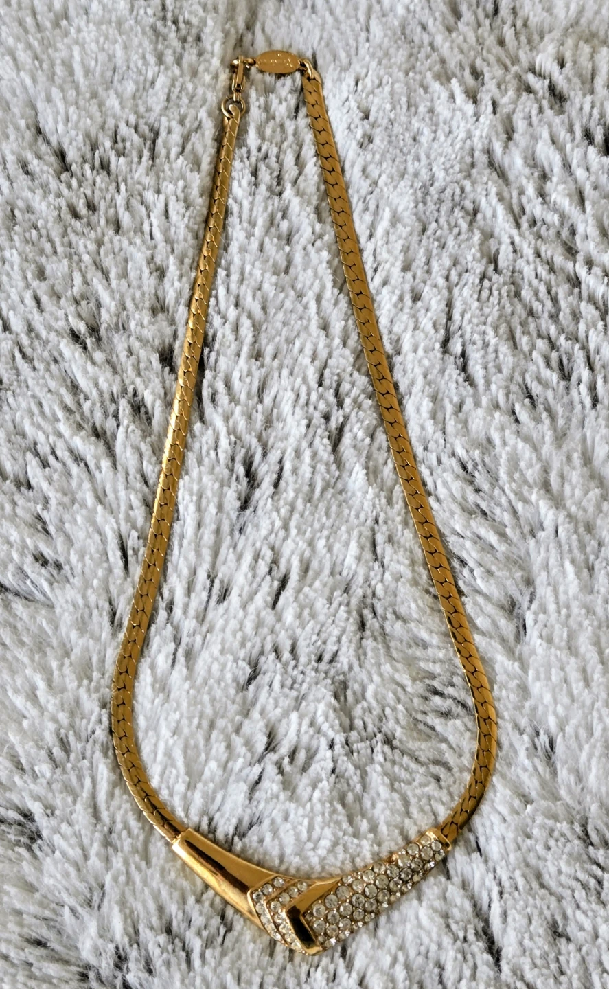 Vintage Signed Vendome Gold Tone Choker Necklace - photo 3
