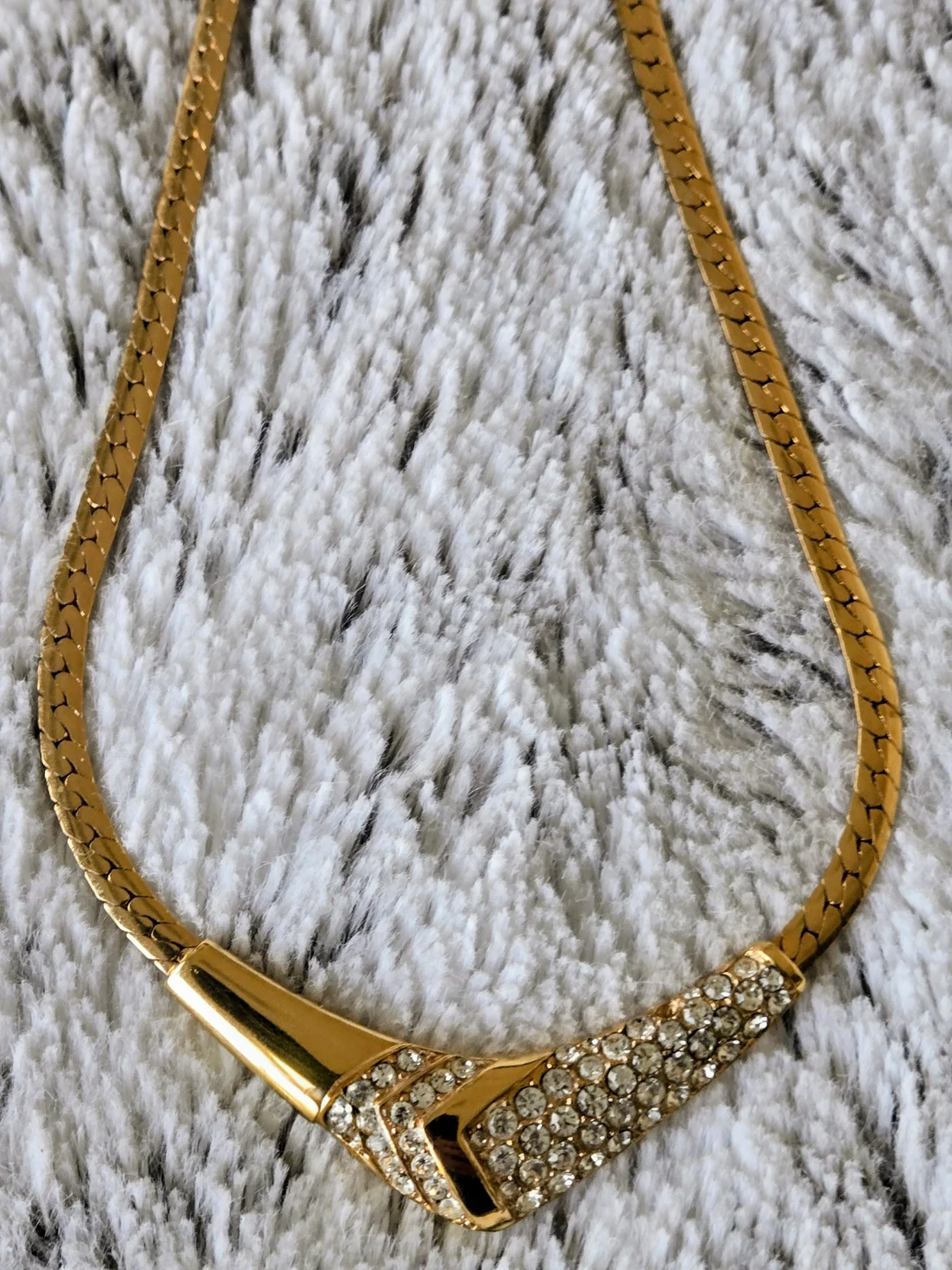 Vintage Signed Vendome Gold Tone Choker Necklace - photo 4