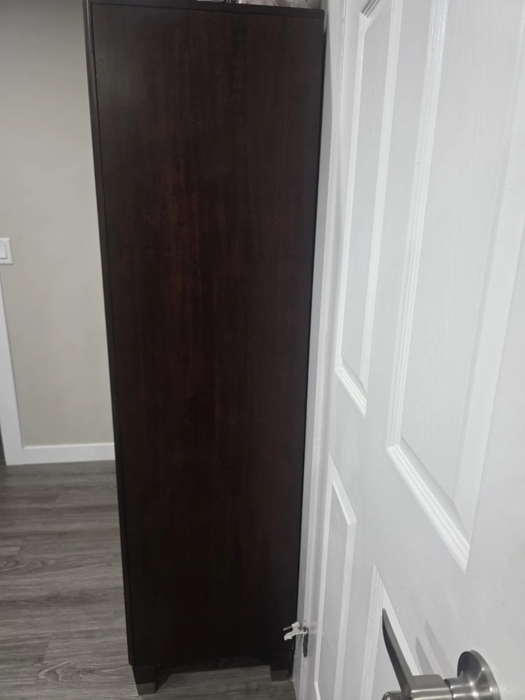 Dark Wood China Cabinet with Glass Doors - photo 2