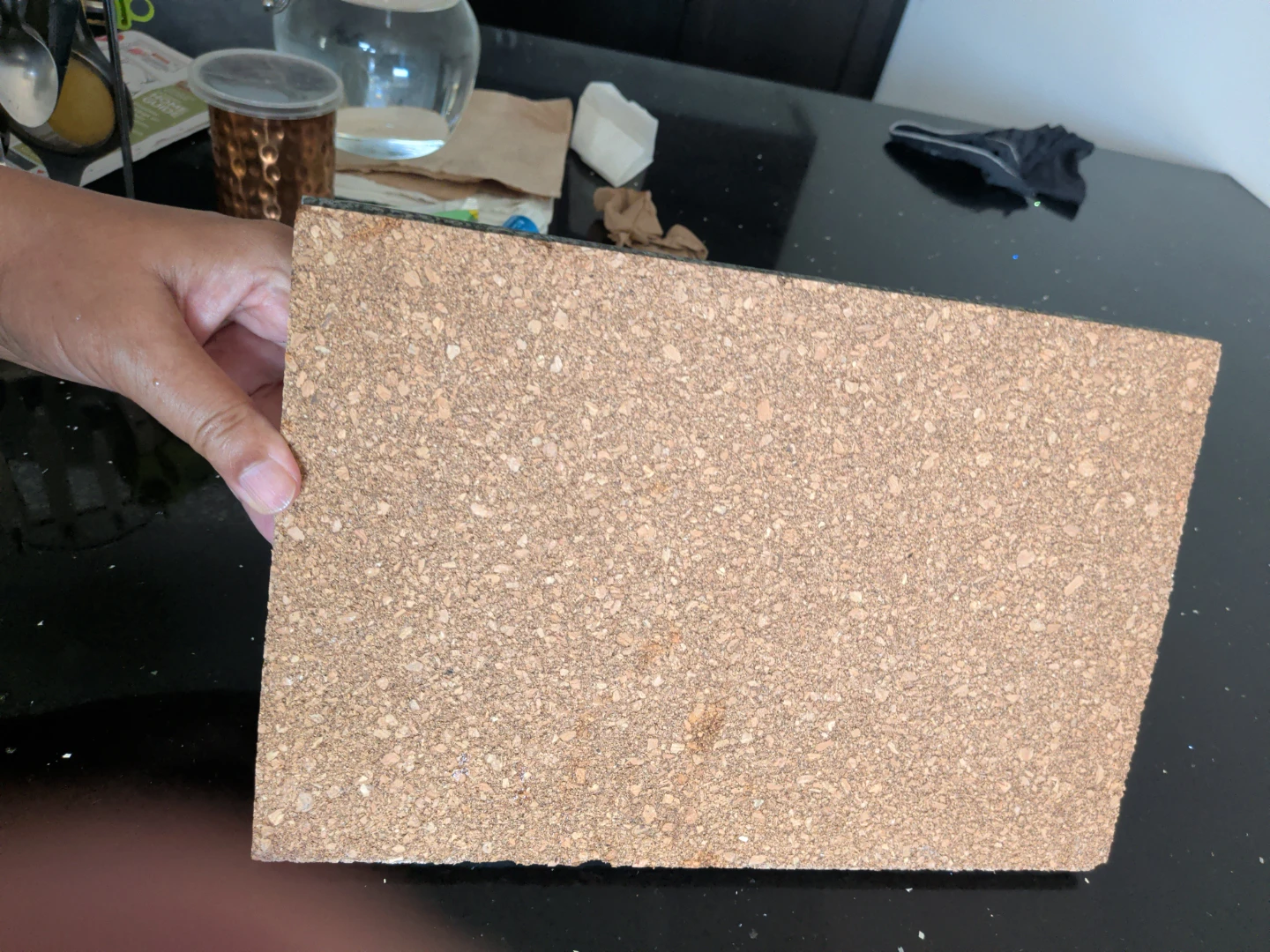 Cork and Granite or marble cheese board/ Trivet/Coaster - photo 3