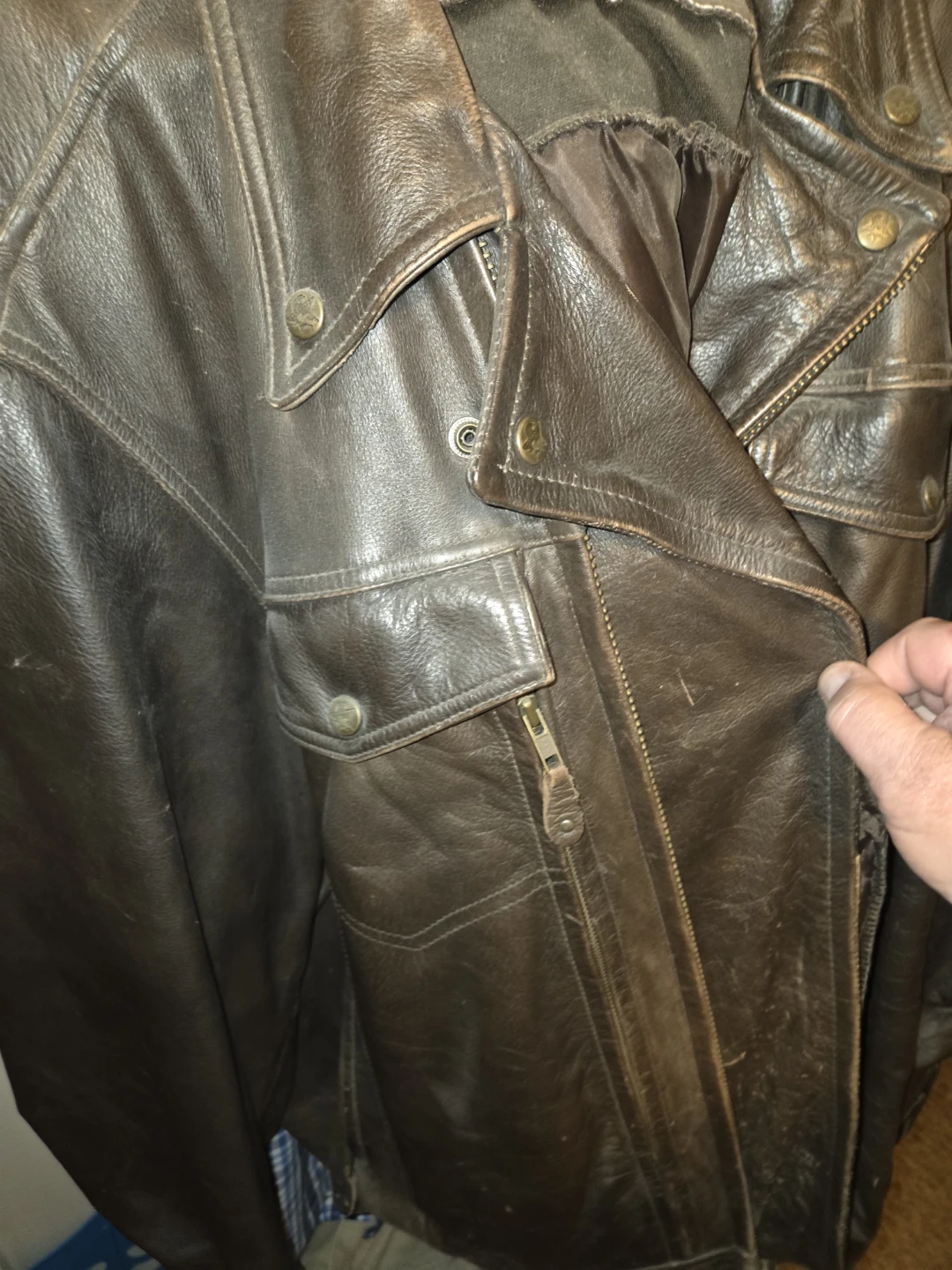 Brown Leather Motorcycle Jacket