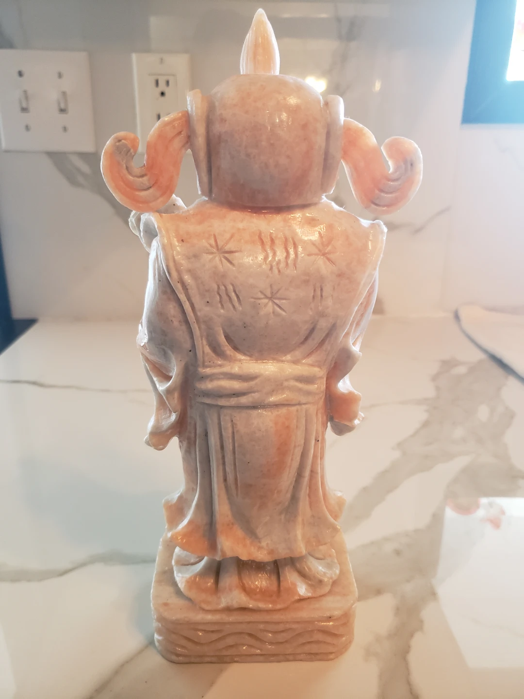 New Fu Lu Shou Carved Stone Figurines $50 Each OR $100 for All - photo 3