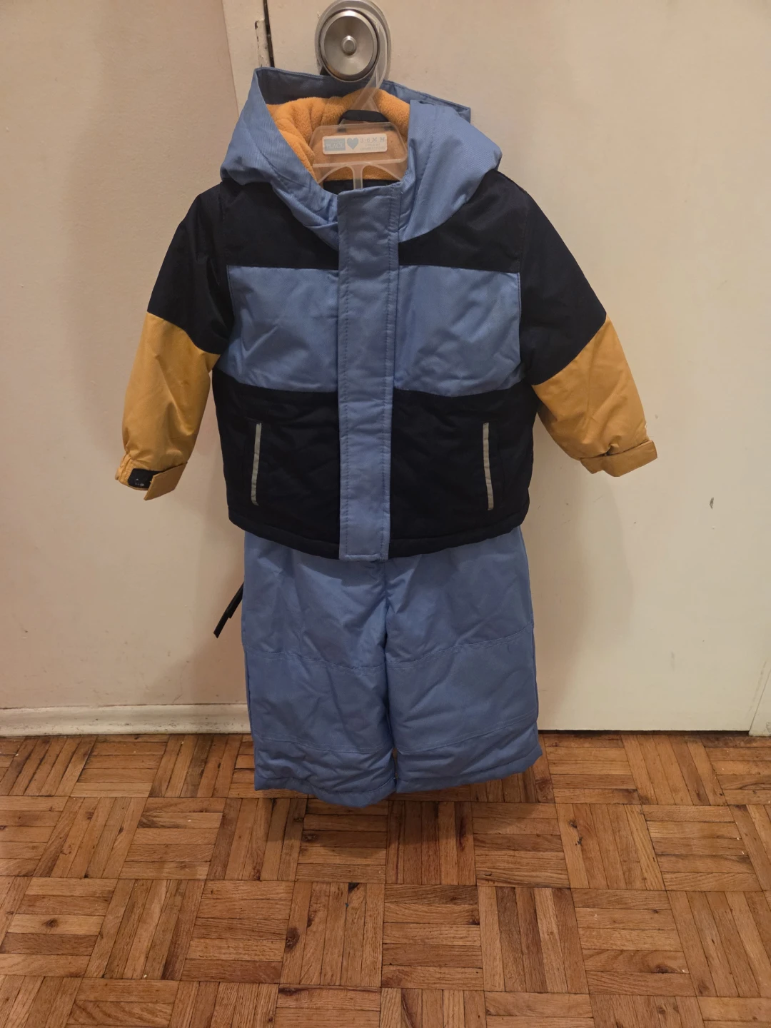 Kids Snowsuit - Blue, Black & Yellow