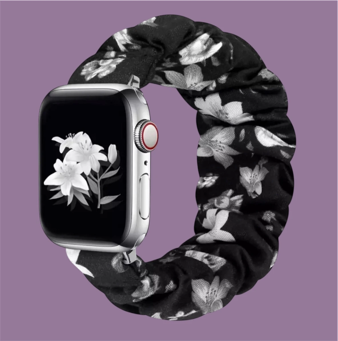 Floral Scrunchie Apple Watch Band