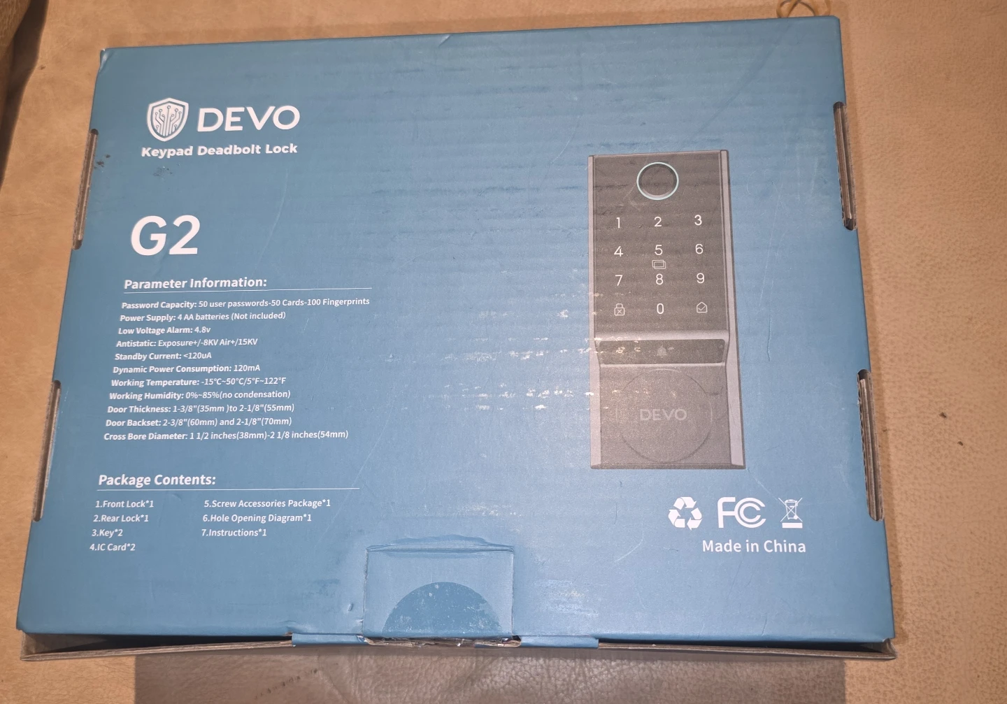 DEVO G2 Keypad Deadbolt Smart Lock - photo 3
