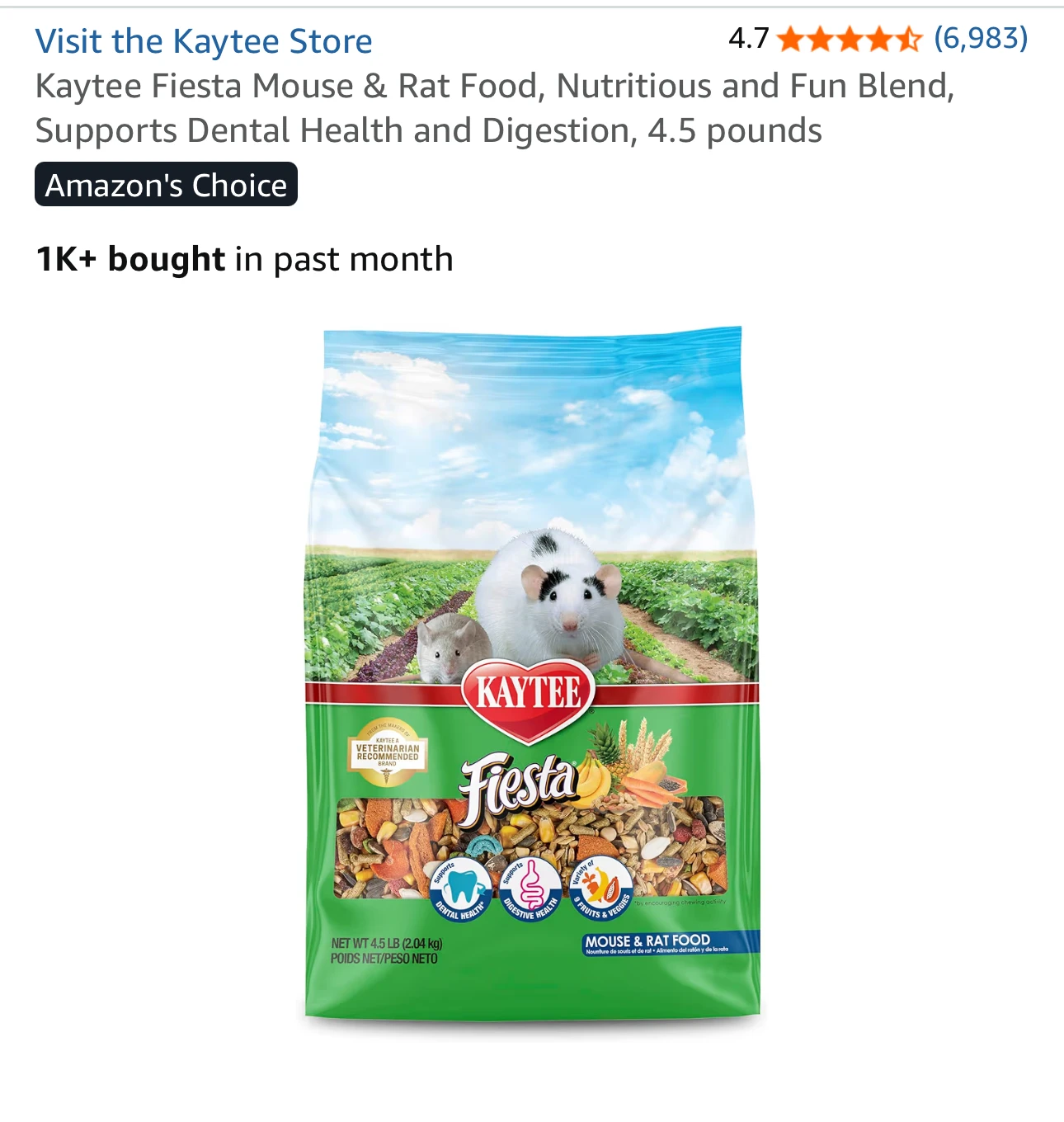 Brand new Mouse and Rat food!