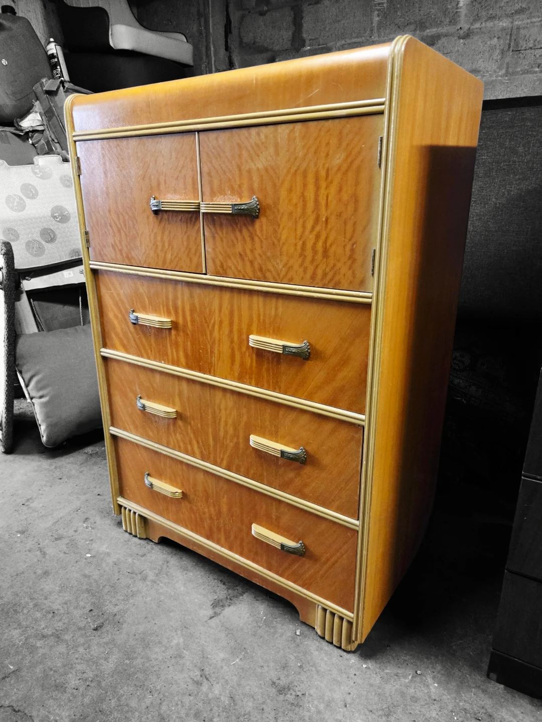 Vintage Solid Wood Tallboy Dressers - photo 5