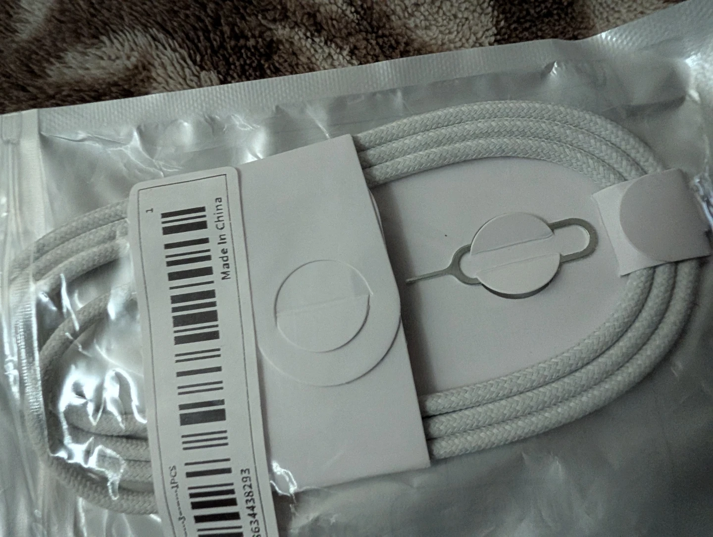 Braided Charging Cable with SIM Ejector Tool
