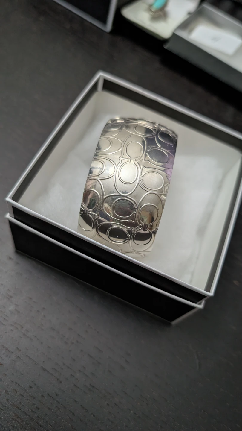 Vintage Coach wide cuff bracelet