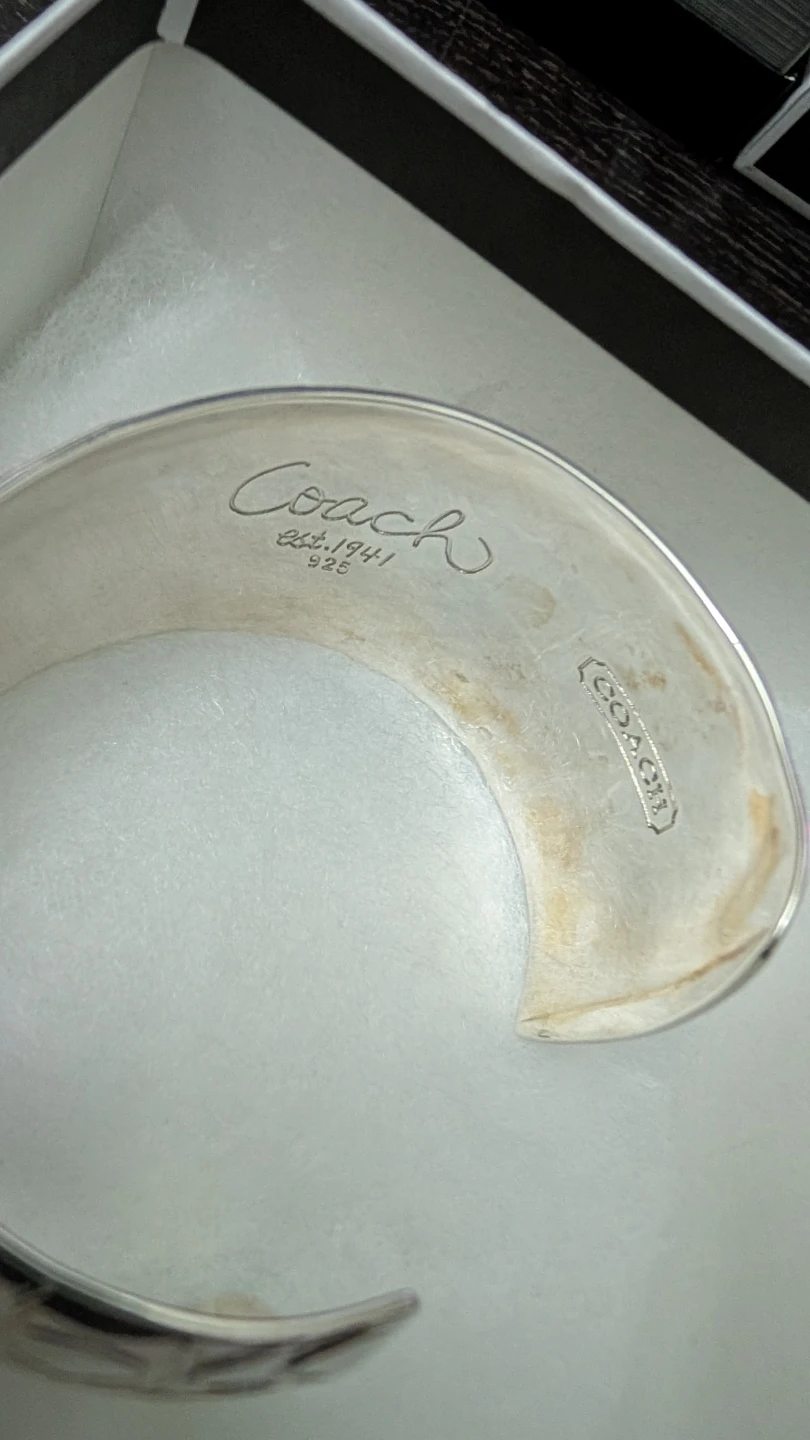 Vintage Coach wide cuff bracelet - photo 3