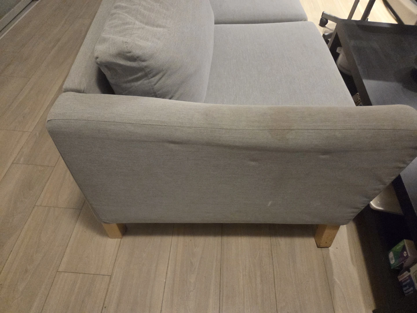 Grey Fabric Loveseat Sofa - photo 4
