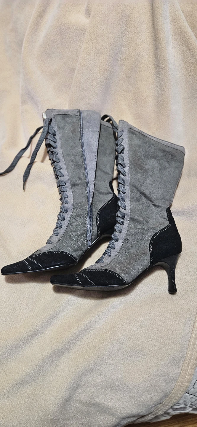 Mossimo Womens Lace-up Heeled Boots Size 7