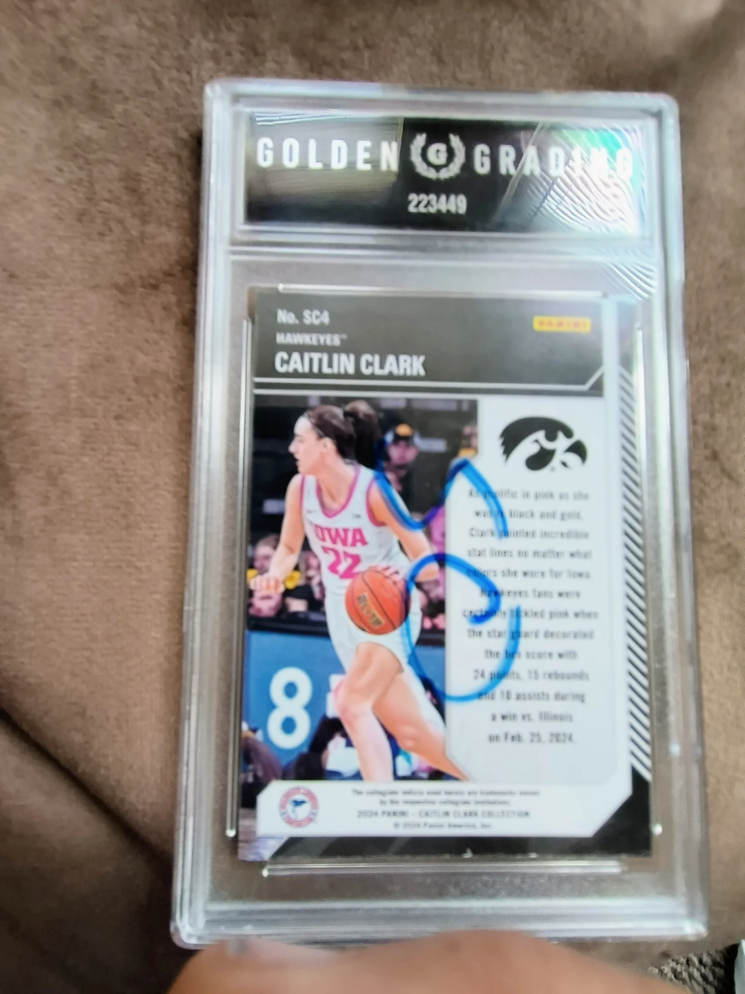 Caitlin Clark Graded Card signed Iowa - photo 2