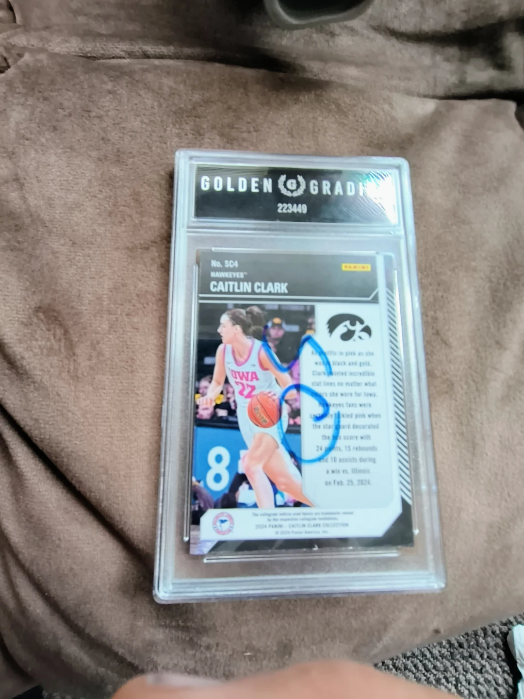 Caitlin Clark Graded Card signed Iowa - photo 3