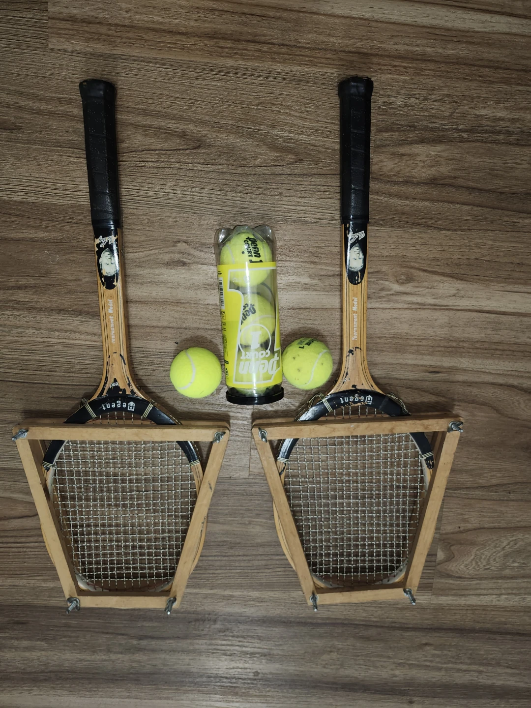 Vintage Regent Tennis Rackets and Penn Tennis Balls