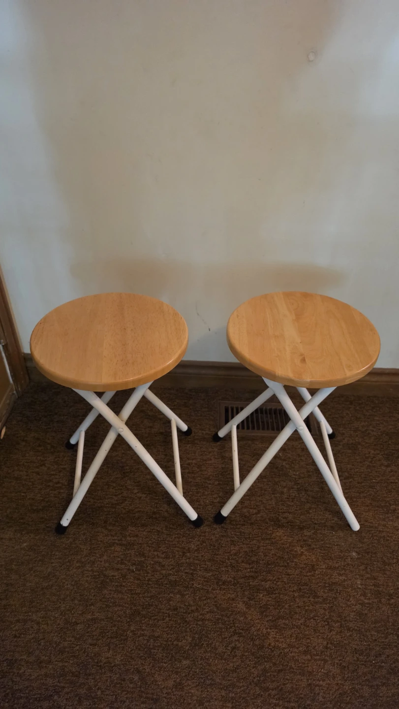 Two Folding Stools - photo 2