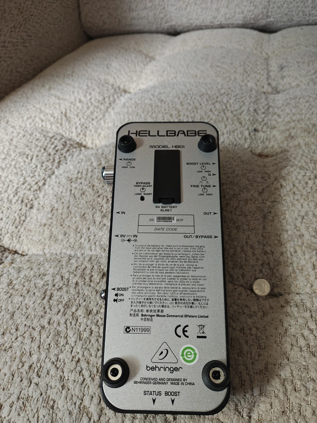 Behringer Hell Babe HB01 Wah Pedal - photo 2