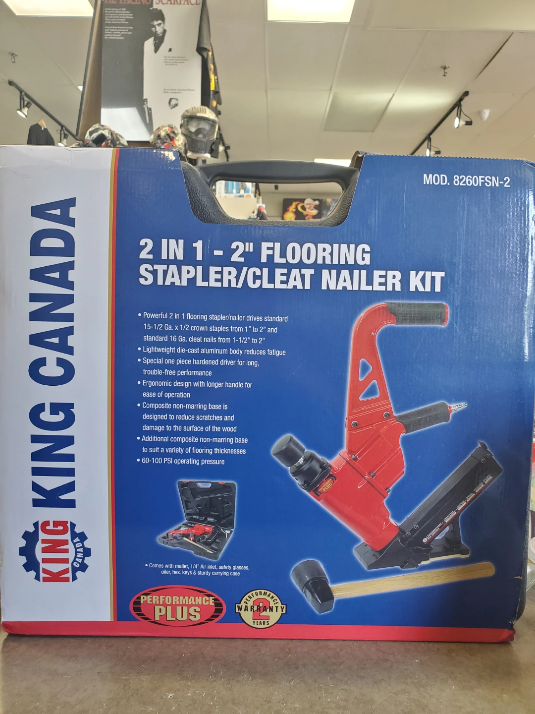 King Canada 2 In 1 Flooring Stapler/Cleat Nailer Kit