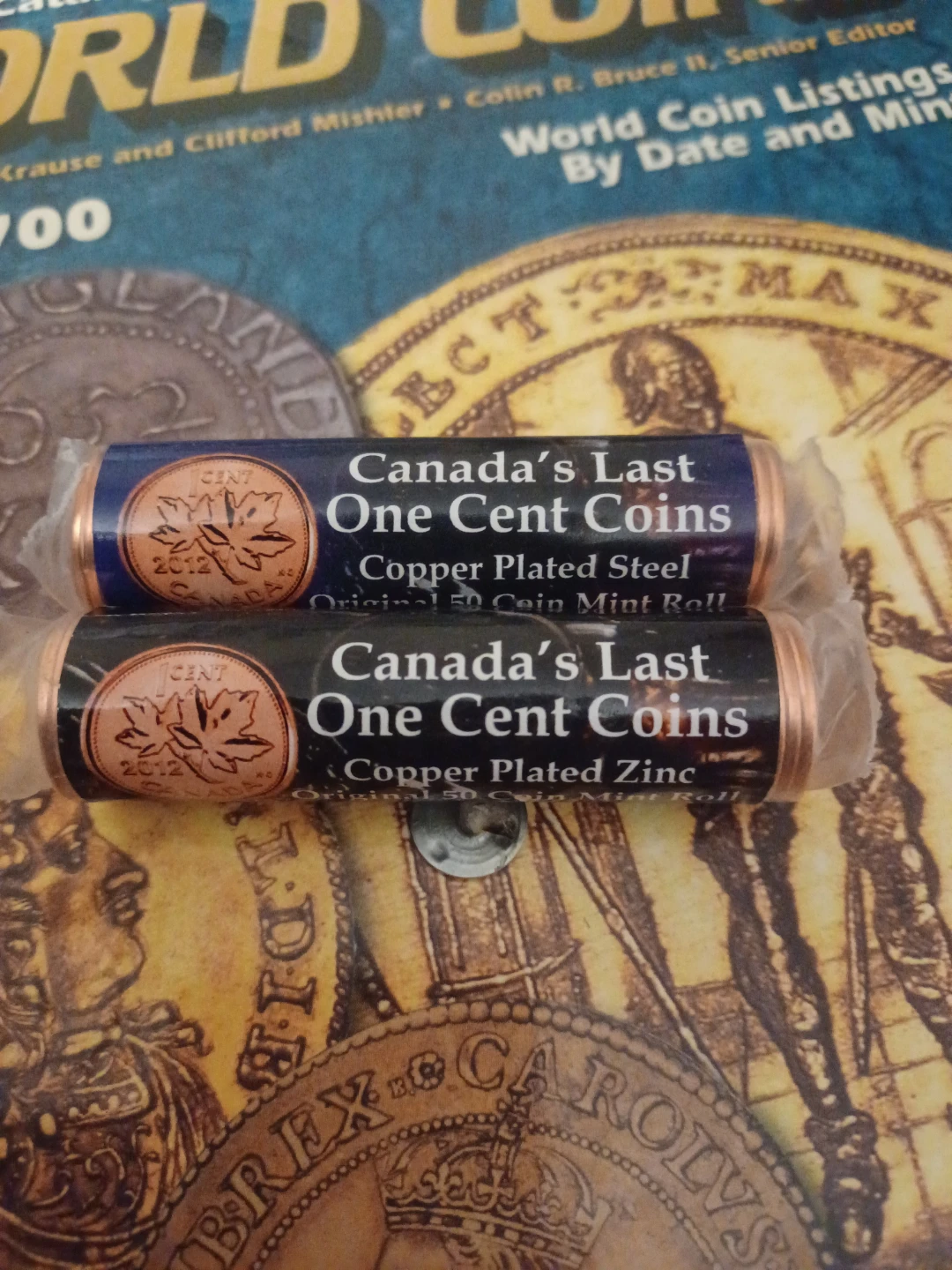 Canada's Last One Cent Coins Mint Rolls