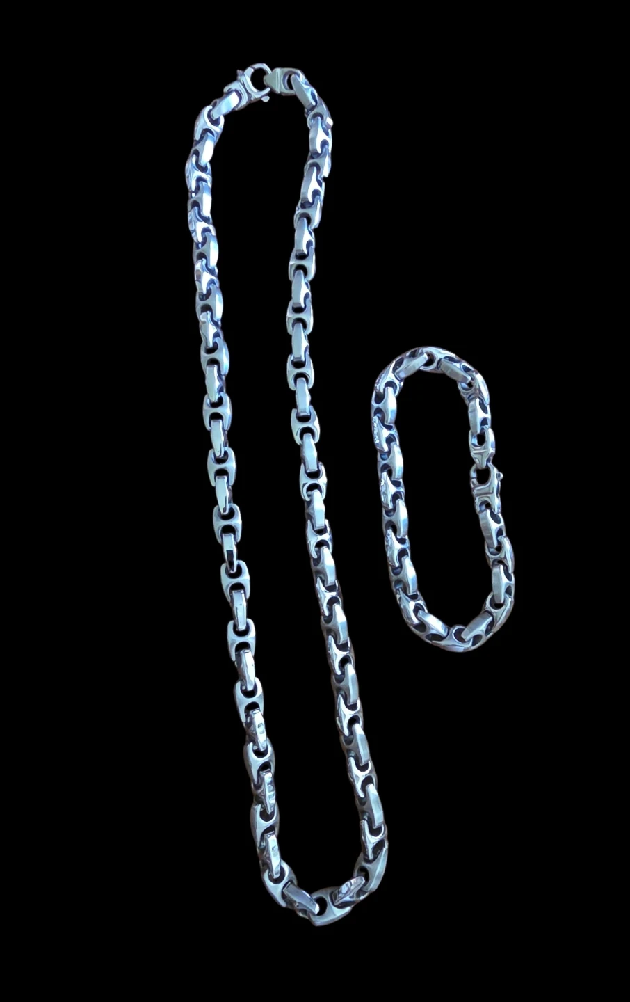 Valentina Stainless Steel Chain Necklace and Bracelet Set