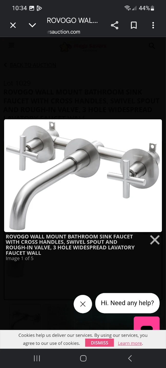 ROVOGO Wall Mount Bathroom Sink Faucet - Brushed Nickel