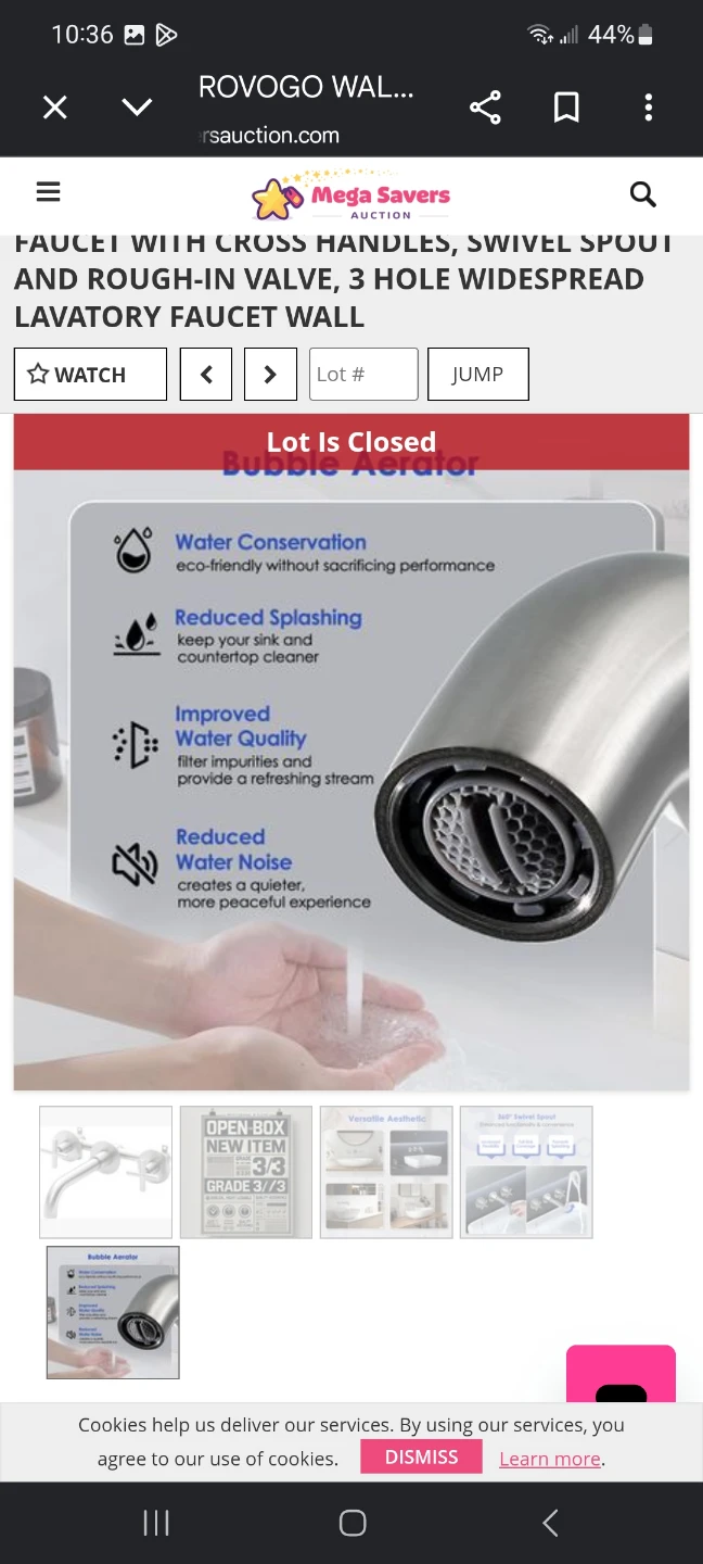 ROVOGO Wall Mount Bathroom Sink Faucet - Brushed Nickel - photo 4