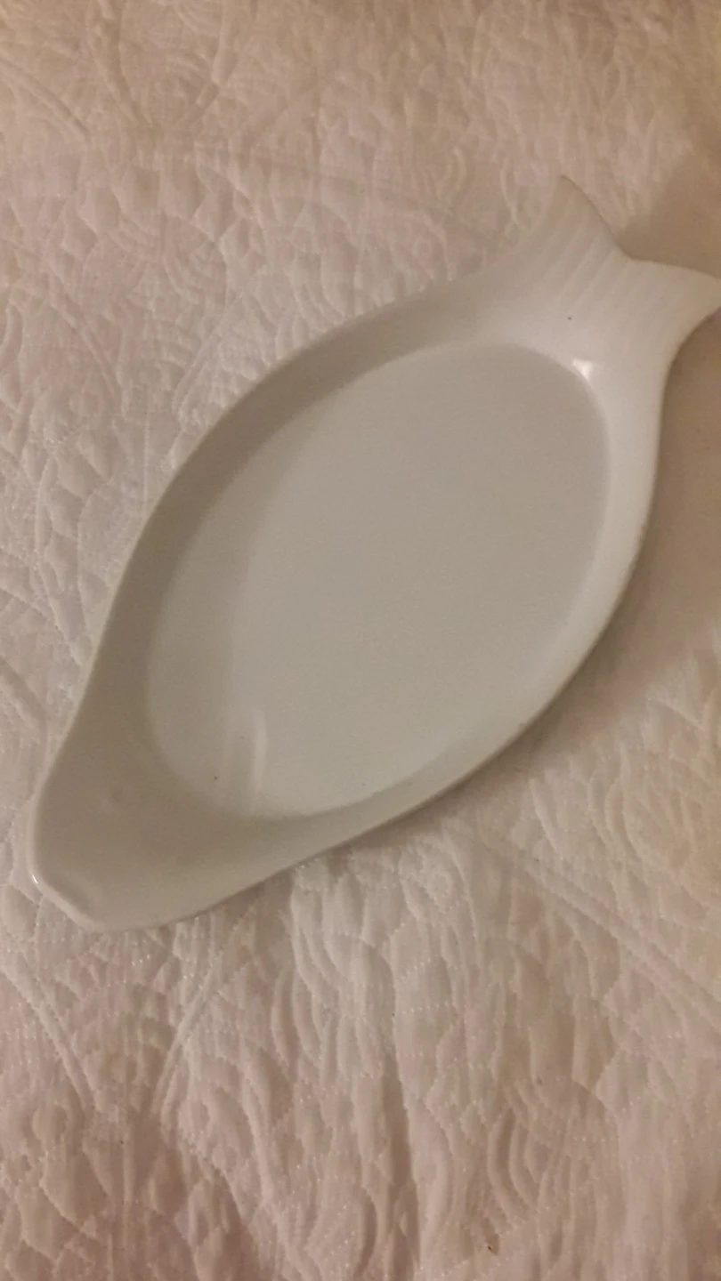 Stokes White Fish Shaped Serving Platter