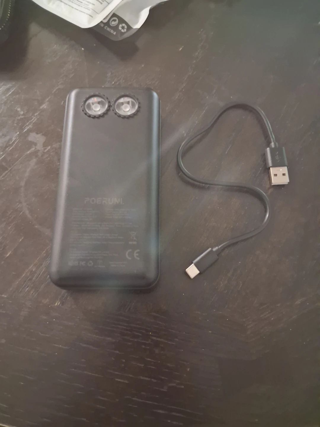 POERUNI Solar Power Bank with Dual Flashlights - photo 2