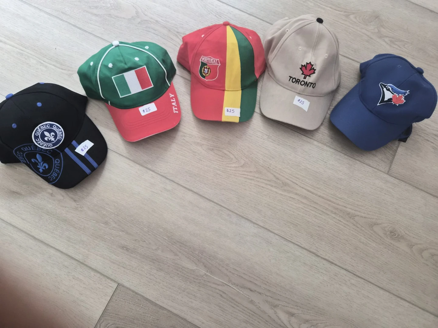 Baseball Caps - Quebec, Italy, Portugal, Toronto, Blue Jays