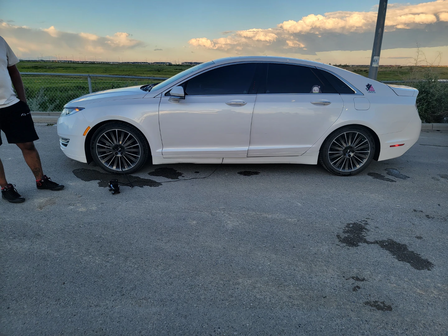 White Lincoln MKZ Sedan
