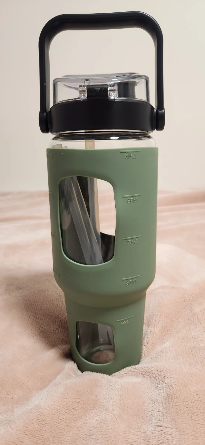BLUEGO 40oz Glass Water Bottle BPA-free