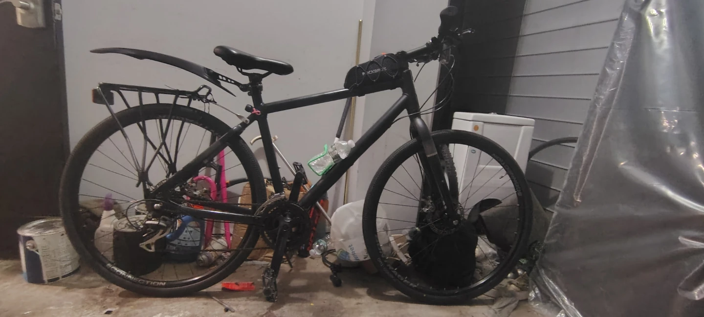 GIANT ALL BLACKED OUT Hybrid Bike with Rack and Lights - photo 4