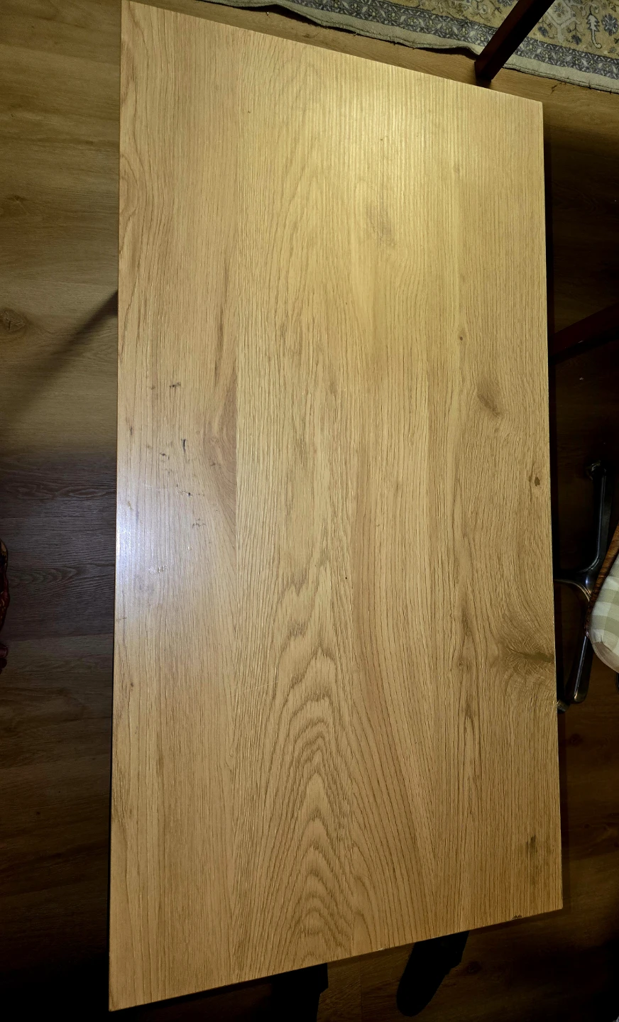 Wood and Metal Desk with Drawer